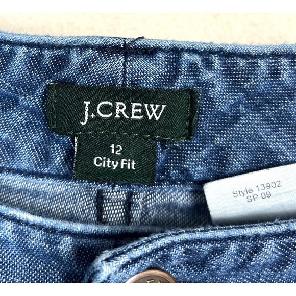 J. Crew Blue Wide Leg chambray Jeans - Picture 3 of 8